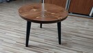 stolik kawowy okrągły drewniany stół drewna B01 - 7