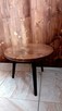 stolik kawowy okrągły drewniany stół drewna B01 - 1