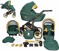 Wózek Dziecięcy Uczio Gold Złoty 4w1 Fotelik + Baza Isofix - 6