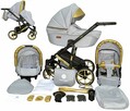 Wózek Dziecięcy Uczio Gold Złoty 4w1 Fotelik + Baza Isofix - 5