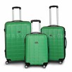 Zestaw walizek BERWIN 3-częściowy SQUARES zielone - 2