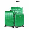 Zestaw walizek BERWIN 3-częściowy SQUARES zielone - 1