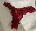 Czerwone Stringi Victoria Secret XS Koronka