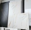 Płytki łazienkowe matowe 120x60 Klaro white marmur ze złotem - 4