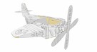 Duży tekturowy samolot 3D kreatywna zabawka EKO - 3