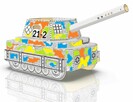 Kartonowy czołg 3D do kolorowania i zabawy - 3
