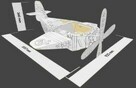 Duży tekturowy samolot 3D kreatywna zabawka EKO - 2