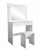 TOALETKA kosmetyczna LUSTRO 12 LED TABORET biała - 3