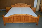 łóżko sosnowe z materacami i szafkami - komplet jak nowy - 1