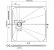 BRODZIK niski 2,6cm z syfonem SMC Biały 70x70 80x80 90x90 - 2