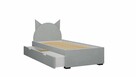 Łóżko dziecięc kotek - 90x200 szare - 2