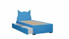Łóżko dziecięce kotek - 90x200 niebieskie - 2