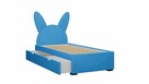 Łóżko dziecięce króliczek - 90x200 niebieskie - 2