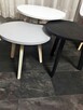 DREWNIANY STOLIK, 3 szt, komplet, kawowe, 0191 - 7