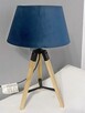 DREWNIANA lampa mini tripod, STATYW, nocna lampka - 7