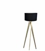 DREWNIANA LAMPA podłogowa, trójnóg, tripod, 0221 - 2