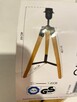 DREWNIANA lampa mini tripod, STATYW, nocna lampka - 3