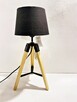 DREWNIANA lampa mini tripod, STATYW, nocna lampka - 8