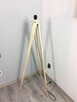 DREWNIANA LAMPA podłogowa, trójnóg, tripod, 0221 - 8