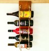 DREWNIANY oryginalny wieszak na butelki, 0229 - 4