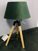 DREWNIANA lampa mini tripod, STATYW, nocna lampka - 9