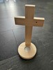 DREWNIANY krzyż ze świeczką, świecznik, 0317 - 5