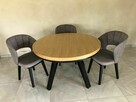 Stół okrągły dębowy loftowy LOFT-11 rozkładany. - 13
