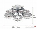 Lampa Kryształowa LED 5 Kloszowa Światło Zimne Białe 6000K - 7