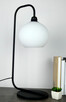 Lampa biurkowa BOLLESTAD biała kula szkło nowoczesny - 3