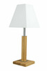 Lampa biurkowa MAGESTAD skandynawski drewno biały abażur - 1