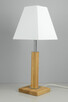 Lampa biurkowa MAGESTAD skandynawski drewno biały abażur - 2