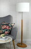 Lampa podłogowa MELLBY skandynawski abażur ecru - 5