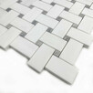 Mozaika marmur, Glacier White, Nordic Grey, plecionka, szlif - 2