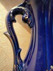 Wielki wazon Kobalt-porcelana włoska sygnowany Rajski ptak-z - 4