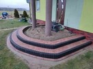 Nowość! Palisady obrzeża trapezowe betonowe brąz grafit 30cm - 12