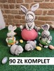 figurki wielkanocne zajączek gipsowy królik gąski kaczka kur - 3