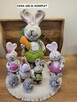 figurki wielkanocne zajączek gipsowy królik gąski kaczka kur - 8