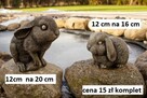 figurki wielkanocne zajączek gipsowy królik gąski kaczka kur - 2