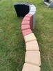 Nowość! Palisady obrzeża trapezowe betonowe brąz grafit 30cm - 4
