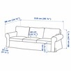 Sofa EKTORP IKEA szara, bardzo dobry stan, kanapa 3 osobowa - 2