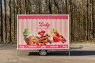 przyczepa gastronomiczna gotowy biznes lody lodziarnia 3,5 m - 9