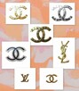 Broszka Zawieszka Chanel złota z cyrkoniami - 6