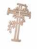Krzyż drewniany ozdobny na ścianę rękodzieło 25 cm h wzór 1 - 4