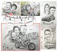 Portret Karykatura super PREZENT urodziny ślub rocznica - 3
