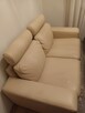 Sofa kremowa tapicerowana ekoskora plus fotelik - 3