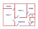 M3 -46 m2 Zgierska 93, rozkładowe - balkon loggia, 10 piętro - 1