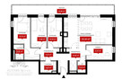 Apartament 107,79m2, 5 pokojowe z balkonem 23,82m2  i z wiodkiem na rzekę - 12