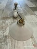 Stara lampa wisząca kuchenna z przeciwwagą porcelanową - 4