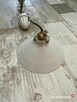 Stara lampa wisząca kuchenna z przeciwwagą porcelanową - 2