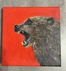 Niedźwiedź brunatny– obraz olejny na płótnie 20 × 20 cm, p - 3